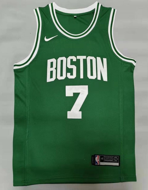 Men Boston Celtics #7 Jaylen Brown Green Nike 2025 NBA Jersey style 1